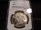 1885-O MS65 Morgan Silver Dollar NGC Certified Gem - White/Rim Tone/Fantastic