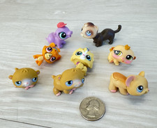 Lot of 8 Littlest Pet Shop Figures Pets in City Ferret Gerbil Mouse Hippo