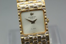 [Exc+5] Montre Vintage Raymond Weil 8058 Femme Qz Plaqué Or 18K Quartz 18mm
