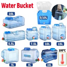 Portable Water Container Tank Large Capacity Bottle Can Faucet Driving Outdoor