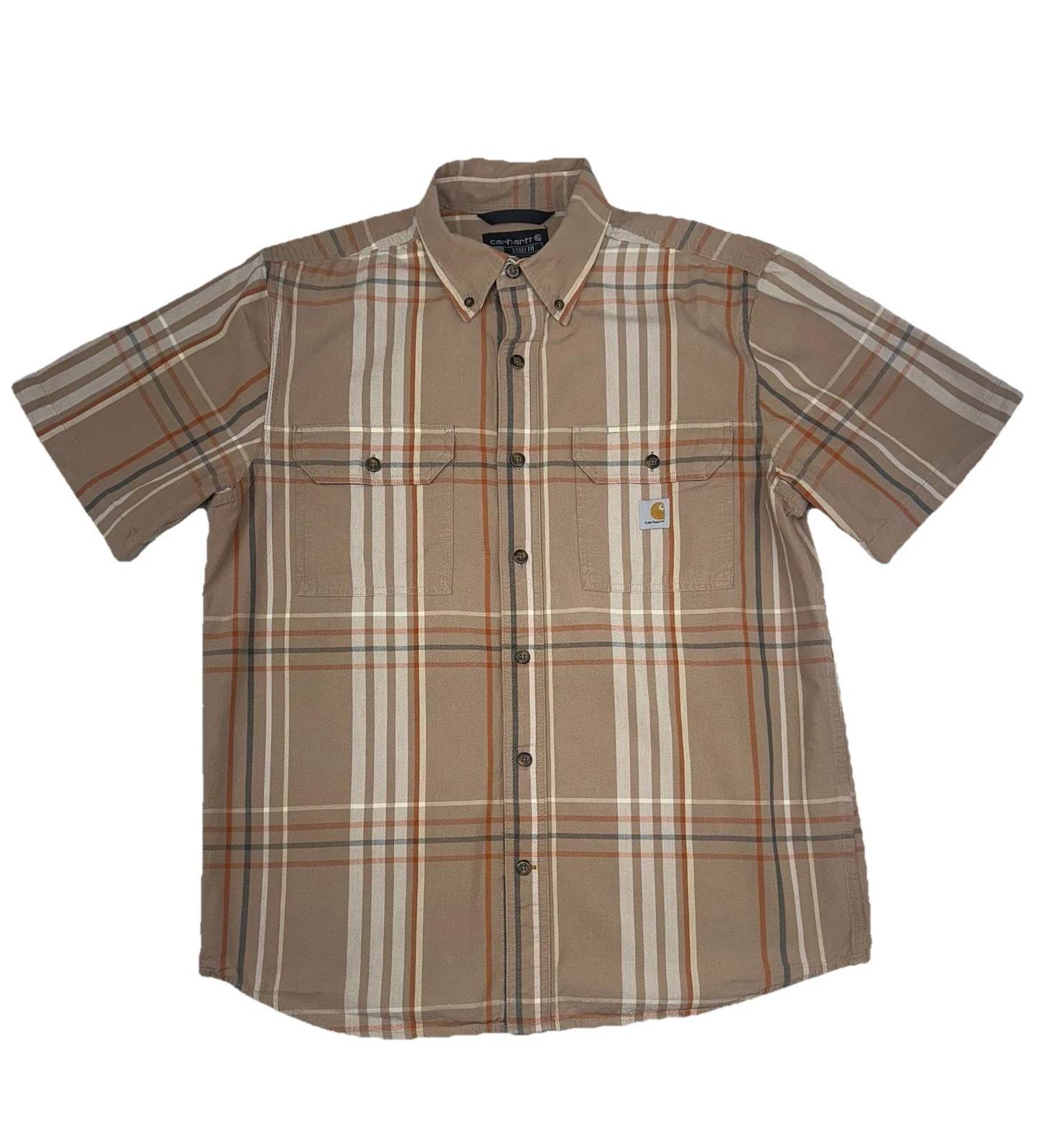 Carhartt Shirt Mens Size M Beige Relaxed Short Sleeve Button Up Hiking Outdoors
Opens in a new windo