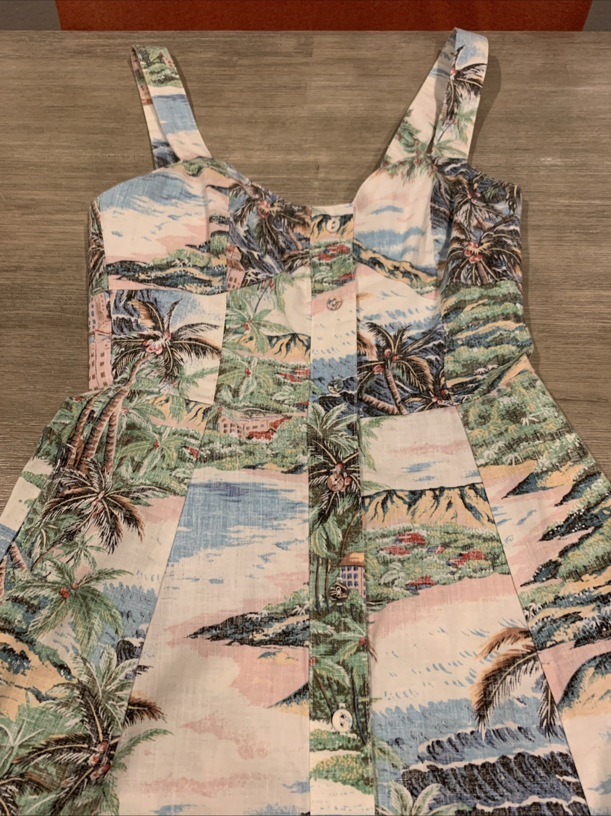 Rare Beautiful Vintage REYN SPOONER Jumper DRESS Sleeveless Hawaiian Sz 0 Beach image 6
