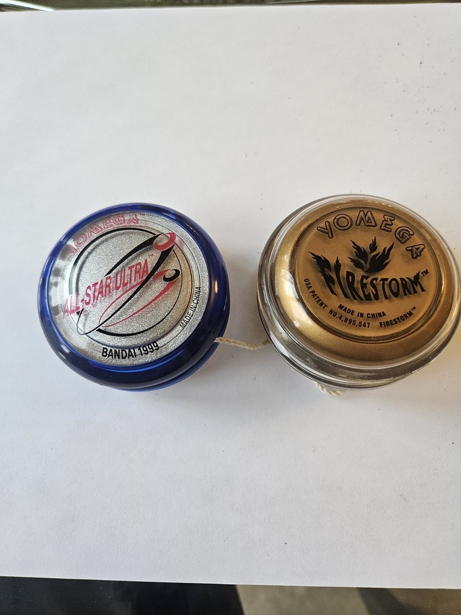 Lot of 2 Vintage Yomega Yo-Yos All Star Ultra & Firestorm 1999