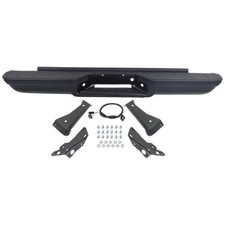 Step Bumper For Chevrolet C1500 1988-1999 Rear Stepside W Impact Strips Black
