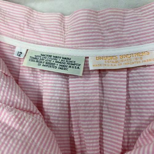 Vintage Brooks Brothers Skirt S Seersucker A-Line Pleated Maxi Button Front USA - Picture 6 of 11