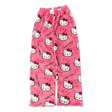 Matching Hello Kitty Plush Pajama Pants Women s Sanrio Lounge Sleepwear Trouse