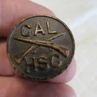 VINTAGE WW1 ERA US MILITARY TUNIC COLLAR DISC PIN CAL HSC