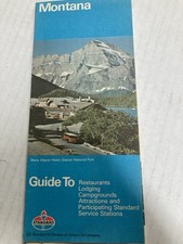 STANDARD OIL MONTANA ROAD MAP  1977   18"X 25" NICE CONDITION