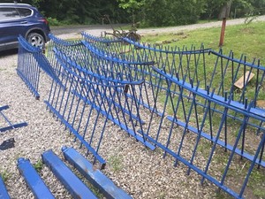 Wrought Iron Vintage Fence Panel Architectural Salvage, Garden Art  About 120 Ft