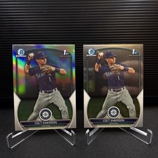 2023 Bowman Draft Chrome Colt Emerson 1st Refractor Plus Base 1st Mariners