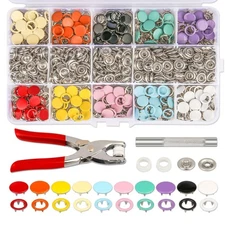 Snaps Buttons for Sewing with Snap Pliers 9.5mm 𝟐𝟎 𝐂𝐨𝐥𝐨𝐫𝐬 Metal Snaps...