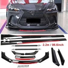For Lexus NX250 NX300 Front Bumper Lip Spoiler Splitter Side Skirt Glossy Black