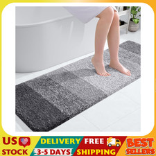 Bathroom Runner Rugs 59x20, Extra Soft Absorbent Microfiber Bath Rugs, Rubber Ba