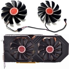 2pcs Graphics Card Cooling Fan for XFX RX580 590 4GB 8GB CF1010U12S/FDC10U12S9-C