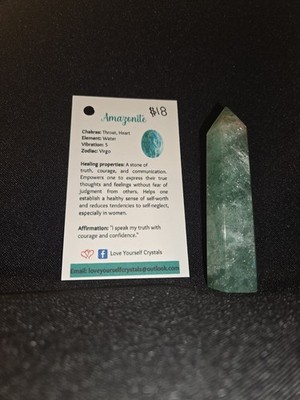 Amazonite Quartz Crystal Tower Free Form Healing Chakra