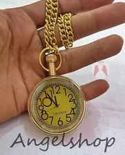 Antique LOOK Brass watch WORKING pocket Collectible Brass Pocket Watch Gift
