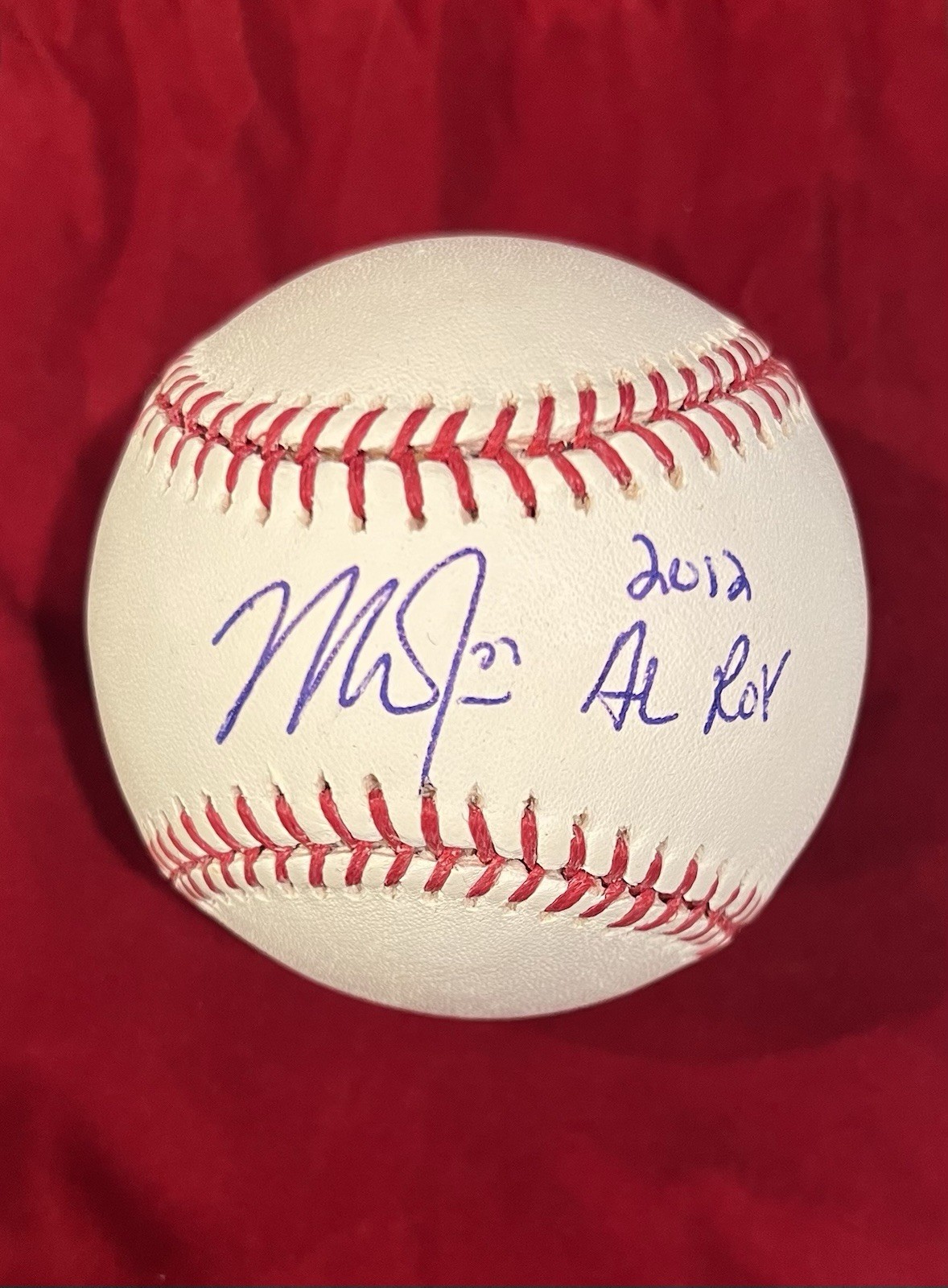 Mike Trout Autographed Baseball 2012 AL ROY Inscription PSA/DNA Authenticated