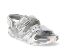WONDER NATION Little Boys Size 11-12 EVA Two Buckle Sandals Strap Grey