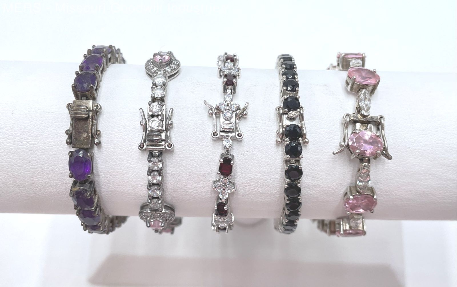 Sterling Silver Mixed Setting Assorted Tennis Lot… - image 2