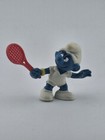 Vintage 1978 Schleich Smurf Tennis Player PVC Figure Hong Kong Red Racket — photo 1