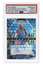 2024 Prizm Shai Gilgeous-Alexander Prizmatrix Gold Auto 2/5 PSA 9 Jersey # 1/1