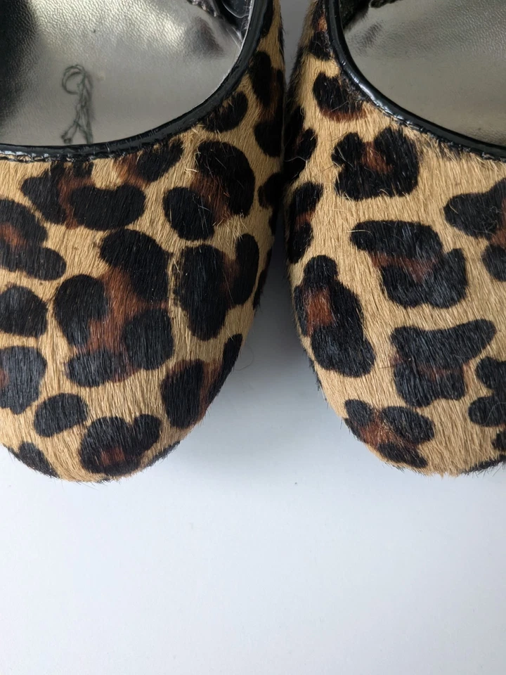 Tacón de cuero estampado leopardo Merona talla 7 Foto 3 de 4