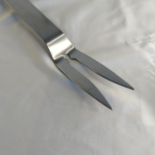 Crate and Barrel Stainless Steel Grill Tools 18" Heavy Tongs Spatula Fork - Picture 7 of 13