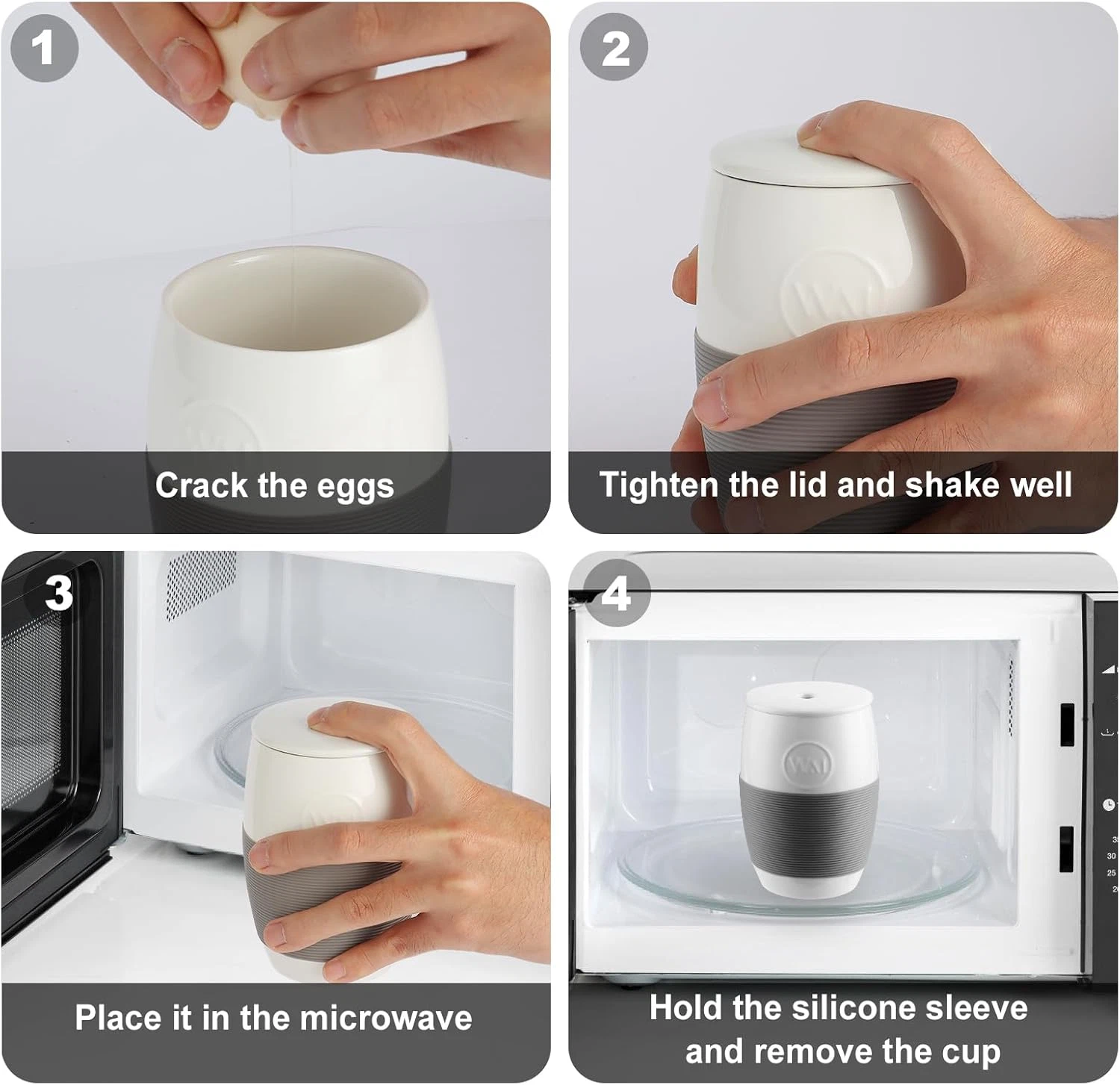 Non-Stick Ceramic Egg Cooker Quick Scrambled Maker Silicone Sleeve Easy Grip Mug
Opens in a new wind