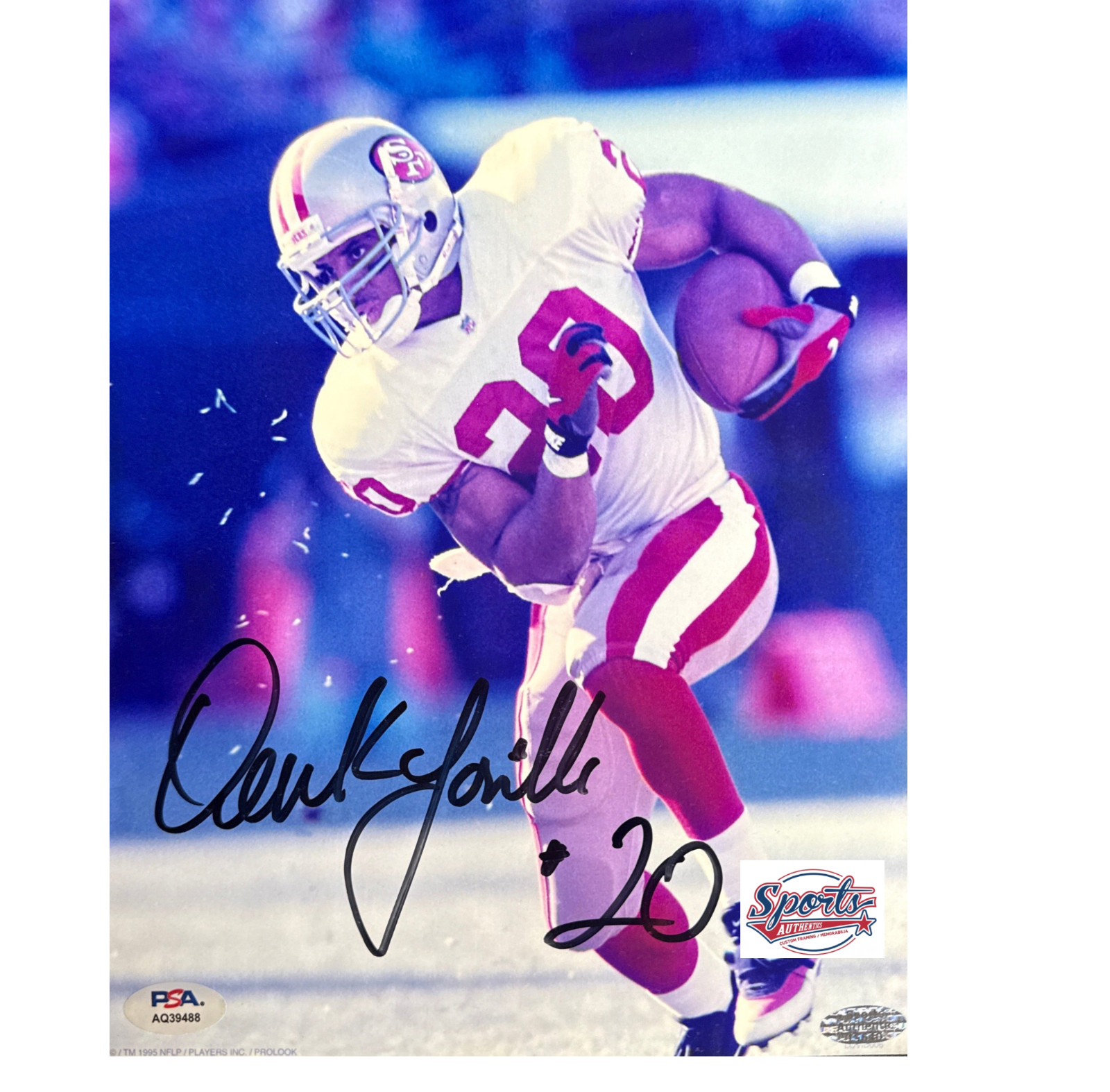 Derek Loville Signed 8x10 San Francisco 49ers Football Photo PSA AQ39488