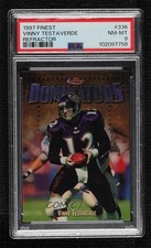 1997 Topps Finest Refractor Vinny Testaverde #336 PSA 8 he5