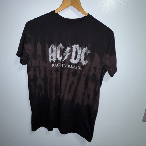 AC/DC schwarz in schwarz Distressed Batik T-Shirt UNISEX SMALL AC DC - Bild 9 von 9