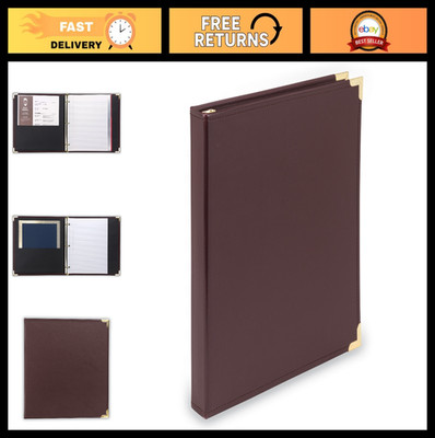 Classic Leather 3 Ring Binder Portfolio, Executive Presentation, 0.5 Inch, Holds
