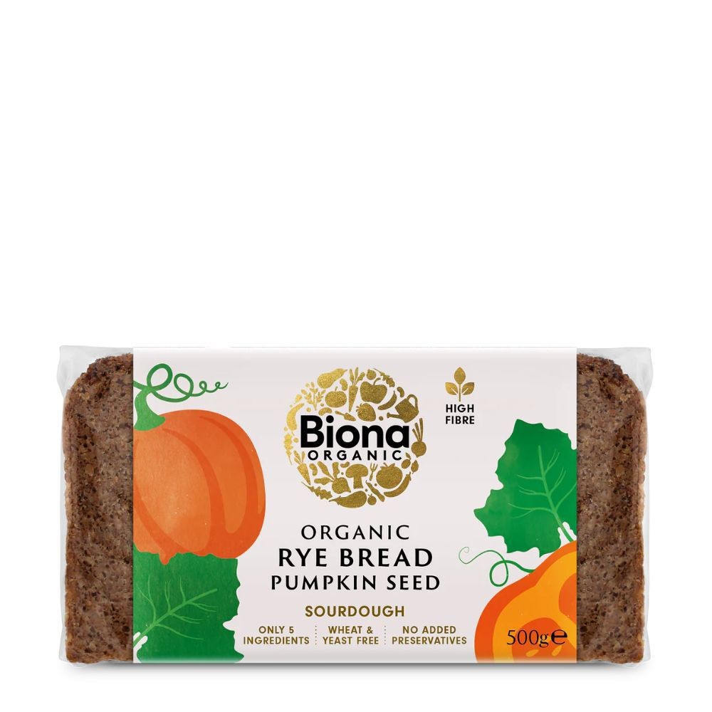 Biona Organic Rye Bread Pumpkin Seed 500g Vegan Bread