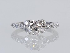 14K White Gold APX 1 1/4 CTW Round Diamond Engagement Ring Sz 5.5 AM1087394 