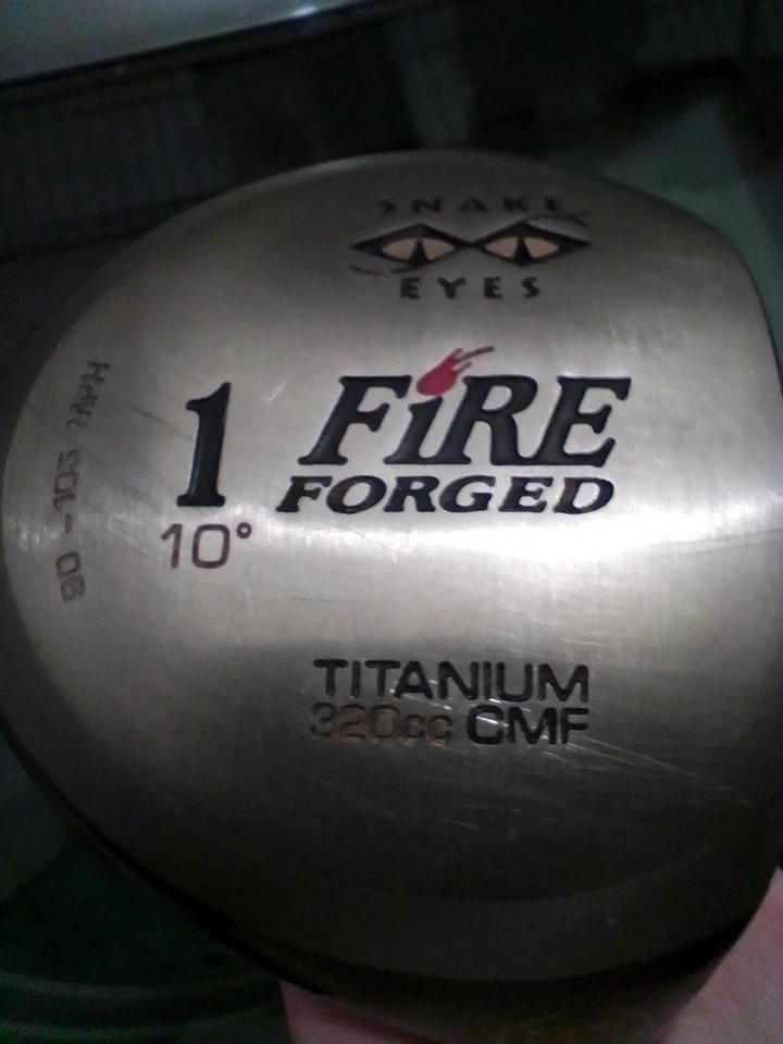 1 Snake Eyes Golf 10° Titanium Driver FIRE FORGED Pro COR 320cc 90-105 MPG - Image 2 of 4