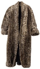 Monterey Vintage Fashions Leopard Print Faux Fur coat Glam Aesthetic Vintage