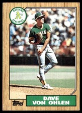 Dave Von Ohlen 1987 Topps #287 Athletics MLB READ FREE SHIPPING AutographDen