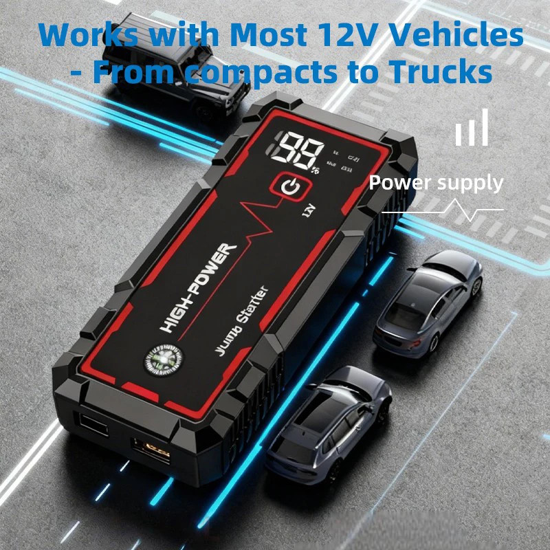 Avviatore Auto 2000a 18000mah Power Bank 5-in-1 Booster Batteria Emergenza 12V - Miniatura 19