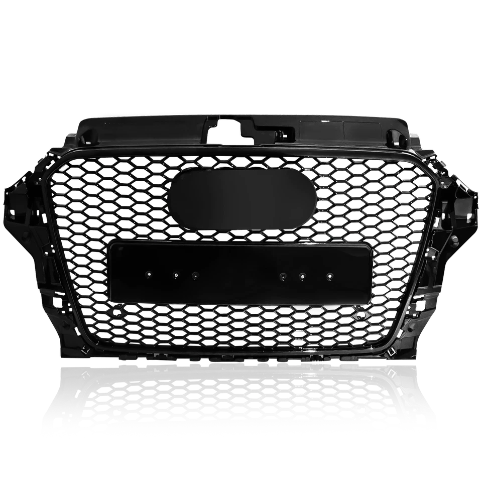 For 2014-2016 Audi A3 S3 Quattro 8V RS3 Style Front Bumper Grille Glossy Black Foto 2 de 4