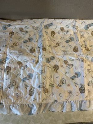 Precious Moments Crib Comforter With Matching Bonnet.  Vintage Beautiful Lace