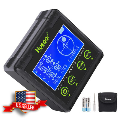 Huepar Digital Angle Gauge Protractor Magnetic LCD Inclinometer