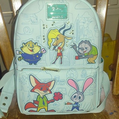 Loungefly Disney Zootopia Mini Backpack Light Blue  (minor scratch on top)