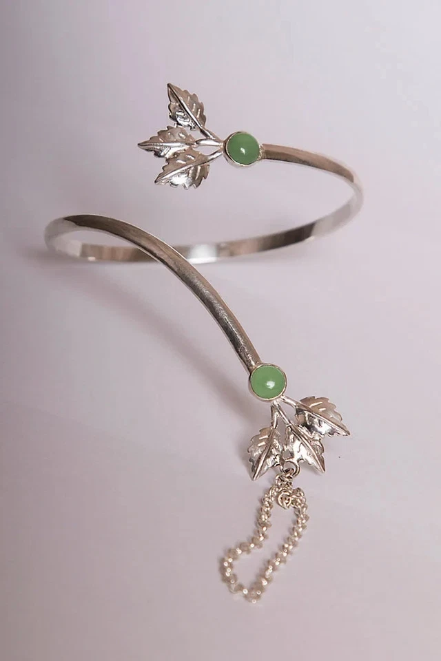 Sterling Silver Hand Chain Bracelet Sterling Silver Slave Bracelet - Image 3 of 4