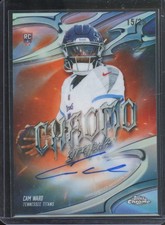 2025 Topps Chrome CAM WARD #CG-CWA RC Rookie Chromographs Orange Auto /25 Titans