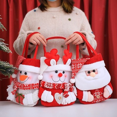 Goody Bag Gestrickte Tasche Weihnachts-Leckerei-Taschen für
