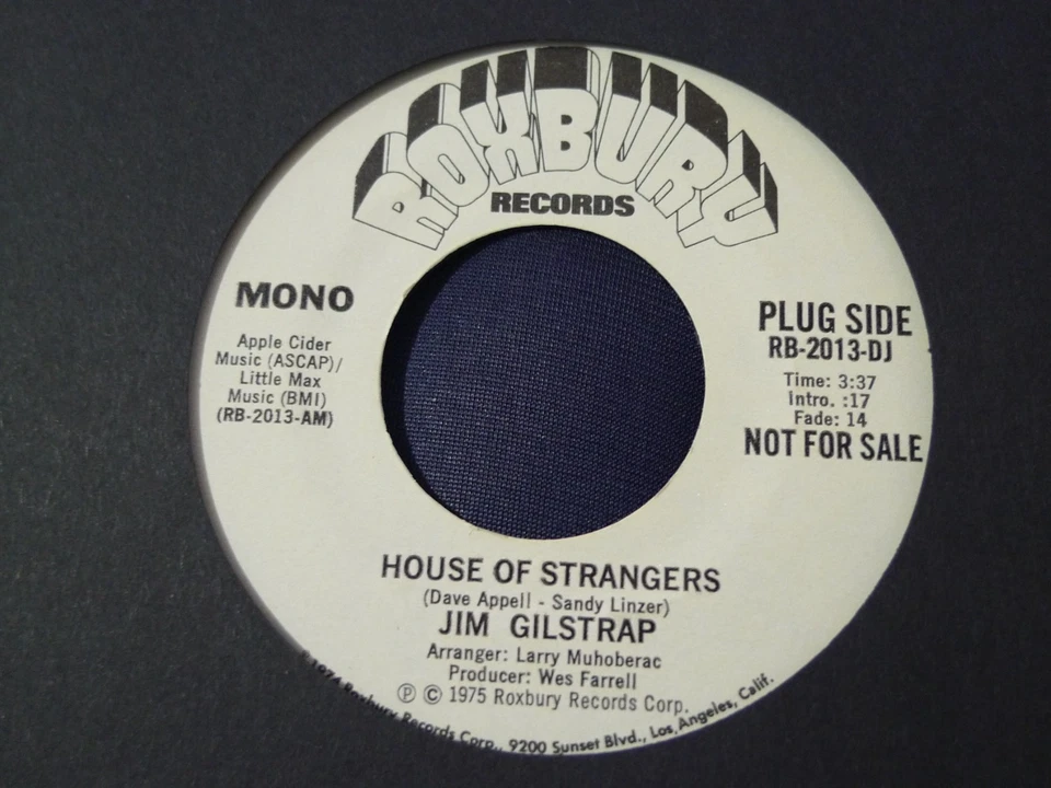 DEMO PROMO-JIM GILSTRAP-HOUSE OF STRANGERS-ROXBURY - Image 2 of 2
