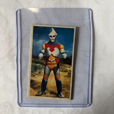 Godzilla jet jaguar  Type I Menko Card Vintage Japan Toho Showa Photo Rare
