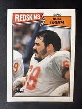 Russ Grimm, 1987 Topps, #73, Washington Redskins,