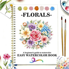 Watercolor Workbooks Coloring Book Easy Nature Scenes Beginner Friendly Waterco