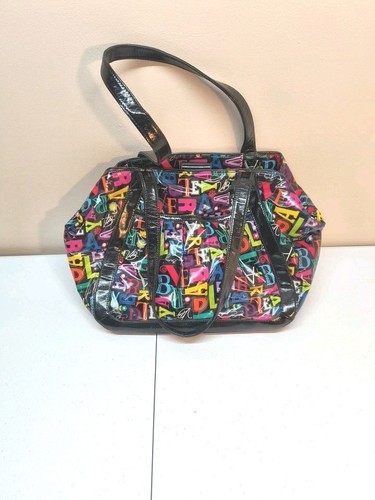 A to Vera Bradley Tasche Logo groß Vinyl Reisetasche neuwertig siehe alle Bilder!! - Bild 2 von 16